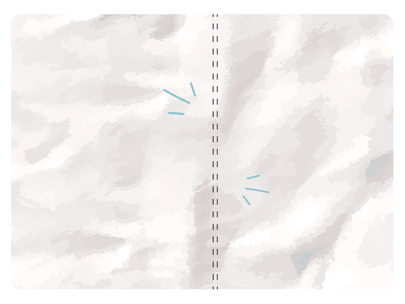 縫いじわができる